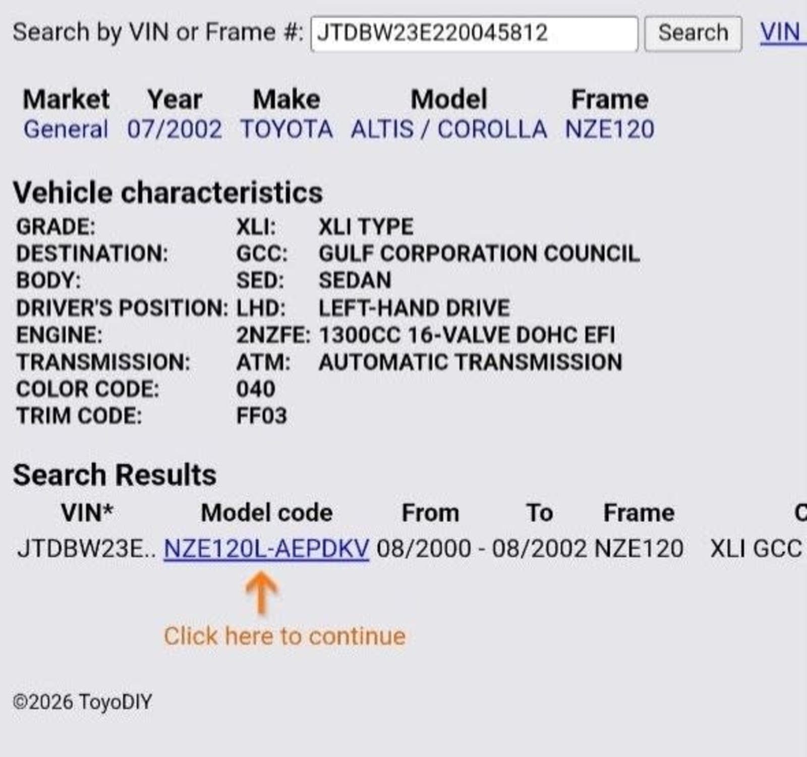 2002 Toyota corolla — photo 1