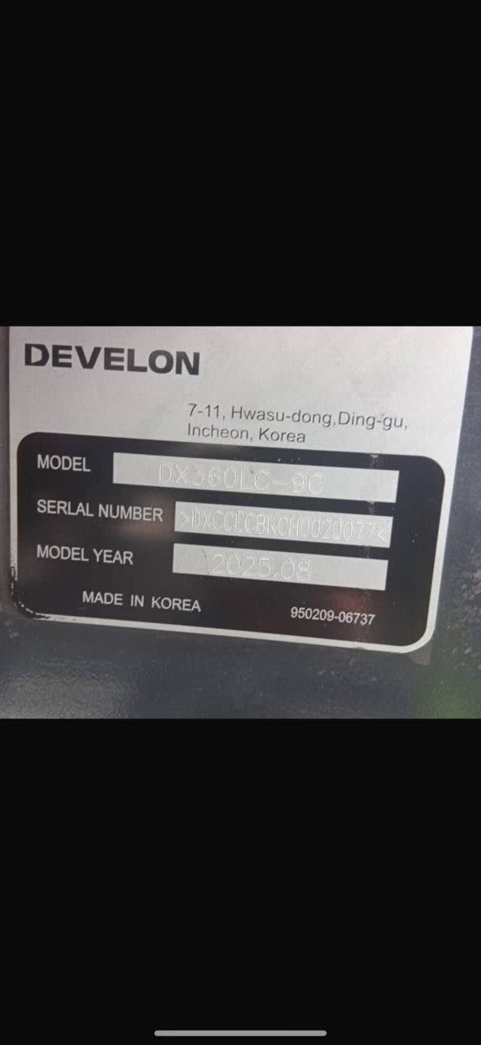 2025 Develon DX360LCA