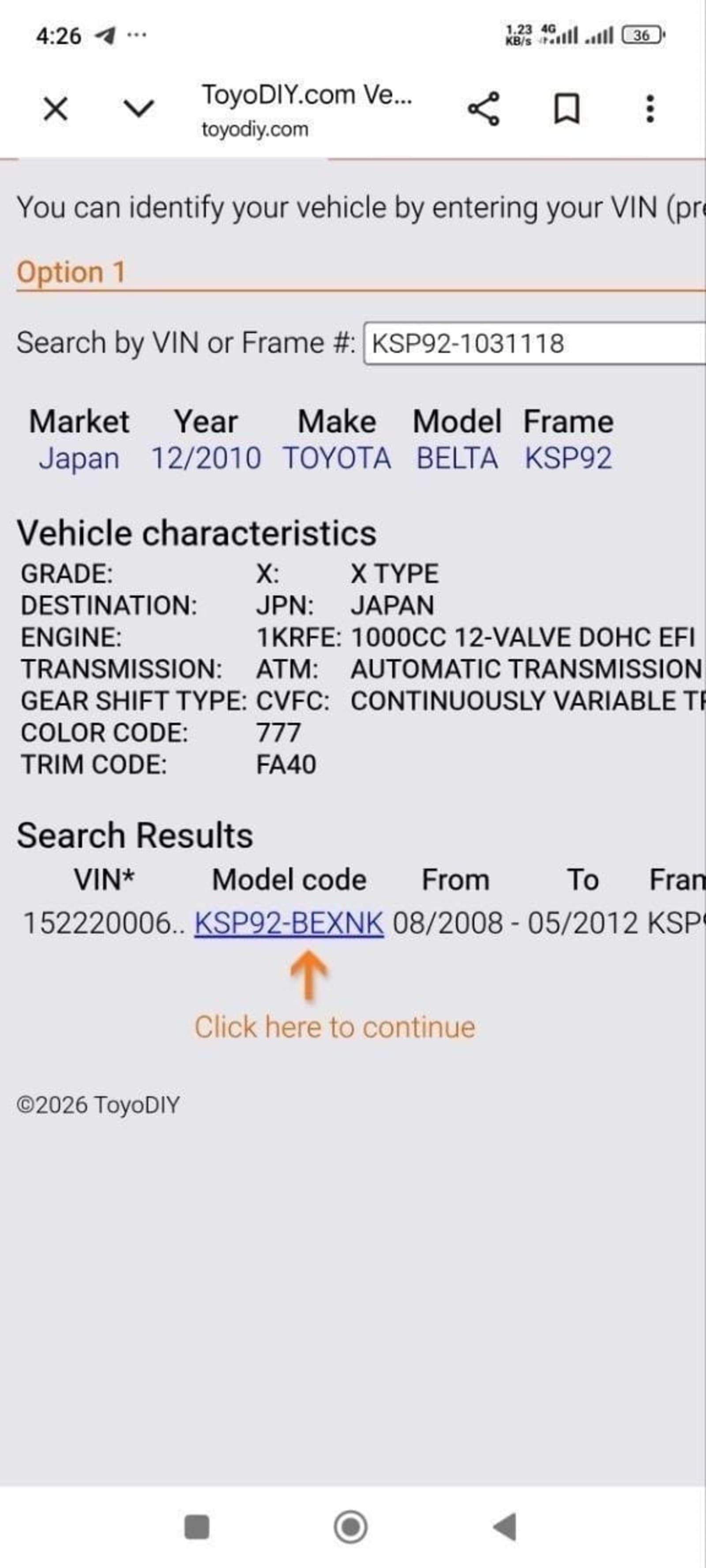 2010 Toyota Yaris Belta — photo 4